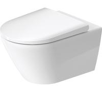 WC suspendu Duravit D-Neo, chasse deau basse, sans rebord, sortie horizontale, Durafix, 370x540x400mm, 2577090000, Couleur: Blanc
