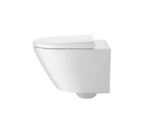 WC suspendu Duravit D-Neo, chasse deau basse, sans rebord, sortie horizontale, Durafix, 370x540x400mm, 2577092000, Couleur: Blanc avec HygieneGlaze