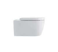 WC suspendu Duravit ME by Starck, sans rebord, lavable, Durafix inclus, 370 x 570 mm, 2529090000, Couleur: Couleur intérieure blanche, Couleur extérieure blanche