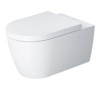 WC suspendu Duravit ME by Starck, sans rebord, lavable, Durafix inclus, 370 x 570 mm, 2529099000, Couleur: Couleur intérieure blanc, couleur extérieure blanc soyeux mat, avec HygieneGlaze