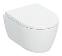 WC suspendu Geberit iCon , chasse d'eau profonde WC 503049JT1 35,5 x 49 cm, projection réduite, avec abattant WC , tapis blanc
