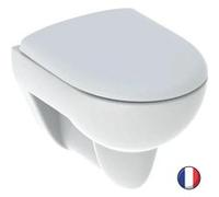 WC suspendu GEBERIT Renova Compact + avec abattant standard, Blanc Blanc G