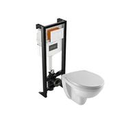 WC suspendu sans bride Patio + bâti-support + abattant