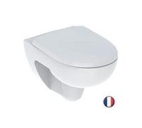 WC suspendu sans bride Renova + abattant ralenti, Blanc