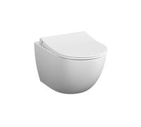 WC suspendu sans bride Sento blanc mat + abattant