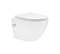 WC suspendu en céramique avec fonction de bidet Soft-Close White