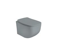 WC SUSPENDU SANS REBORD EN CÉRAMIQUE GRIS MAT MOZART