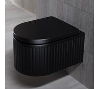 WC suspendu Steinberg Serie 710 Design, avec abattant à fermeture progressive, 7101805S, Couleur: noir mat