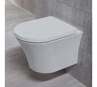 WC suspendu Steinberg Serie 710 TideFlow Plus, avec siège de WC à fermeture progressive, 7101803W, Couleur: Blanc brillant