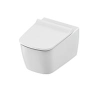 WC suspendu TECEneo 9700215 avec abattant SLIM, blanc, sans fonction douchette