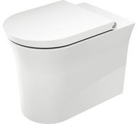 WC suspendu Tulip blanc, sans rebord, sortie horizontale, 580 mm, 2001090001, Couleur: Blanc avec Wondergliss