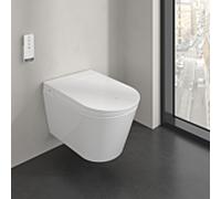 Villeroy & Boch ViClean WC douche avec siège de WC, ovale, suspendu, sans bord de chasse, 400x430x600mm, blanc Alpin CeramicPlus, V22EM101