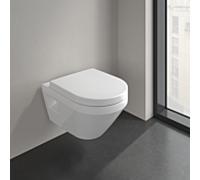 Villeroy und Boch Architectura Mitigeur lavabo mural WC 5684C0R1 37x53cm, rond, TwistFlush, sans bride, montage mural, horizontal, blanc Alpin CeramicPlus