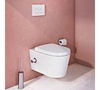 WC suspendu VitrA Options, à chasse d'eau profonde 5176B003-7211, 35,5 x 57,0 cm, blanc, avec fonction bidet et mitigeur thermostatique intégré, à droite