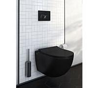 WC suspendu VitrA Sento, à chasse d'eau profonde 7748B083-0101 36,5 x 54 cm, 3/6 l, sans bride, noir mat