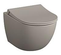 WC suspendu VitrA Sento, à chasse d'eau profonde 7748B420-0101 36,5 x 54 cm, 3/6 l, sans bride, taupe mat VC