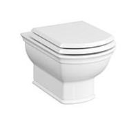 WC suspendu VitrA Valarte, à chasse d'eau profonde 7805B003-0075 35,5 x 54 x 34 cm, sans bride, blanc brillant