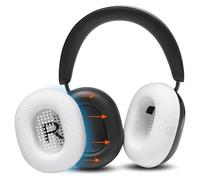 WC SweatZ Ace - Housses de Coussinets Anti-Transpiration pour Sonos Ace | Par Wicked Cushions | Silicone premium, anti-sueur & facilement lavable | White