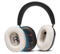 WC SweatZ Ace - Housses de Coussinets Anti-Transpiration pour Sonos Ace | Par Wicked Cushions | Silicone premium, anti-sueur & facilement lavable | Beige