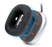 WC SweatZ Max - Housses Protectrices Brevetées Compatible avec AirPods Max 1 & 2 par Wicked Cushions | Anti-Transpiration & Lavable | Protection Complète | Noir