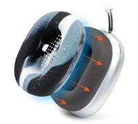 WC SweatZ Max - Housses Silicone brevetées pour AirPods Max 1 | Par Wicked Cushions | (Pas pour AirPods Max 2). Anti-sueur, protection complète des coussinets | Marble