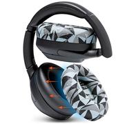 WC SweatZ XM4 - Housses de Protection brevetées pour écouteurs Sony WH1000XM4 par WC | Cache-Oreilles en Silicone pour écouteurs Sony WH-1000XM4 | Geo Grey