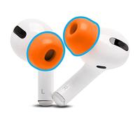 WC TipZ - Embouts Auriculaires en Mousse mémoire améliorés pour Airpods Pro | Par Wicked Cushions | Confort amélioré, meilleure étanchéité & rebond, tient dans l'étui de charge | Wicked Orange