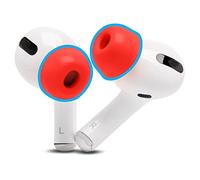 WC TipZ - Embouts Auriculaires en Mousse mémoire améliorés pour Airpods Pro | Par Wicked Cushions | Confort amélioré, meilleure étanchéité & rebond, tient dans l'étui de charge | Wicked Red