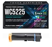 WC5225 pour Xerox WorkCentre 5225 5230 5222 5225PC 5225A 5230PC 5230A Cartouches de Toner 106R01306 Toner Noir avec Puce Haute capacité 30 000 Pages