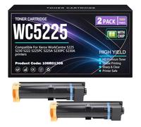 WC5225 pour Xerox WorkCentre 5225PC 5225A 5230PC 5230A Cartouches Toner | Toner noir 106R01306 Pour WorkCentre 5225 5230 5222 Imprimantes puce Haute capacité 30 000 pages,WC5225-2PC