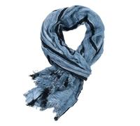 WCAIYGH Écharpe en Coton et Lin pour Homme, écharpe à Rayures, Mode Automne-Hiver, Foulard pour Homme, Pompon Court, châles