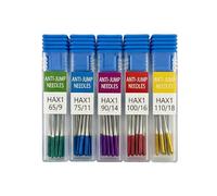 Wcawnlt 60 Aiguilles de Machine à Coudre HAX1 65 9 75 11 90 14 100 16 110 18 Compatible avec Nähmaschine Set Universel pour Couture Jersey Broder et DIY Maison