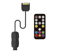 Wcawnlt ARGB Controller avec Télécommande Binghe Contrôleur ARGB 5V 3-Pin Alimentation SATA-S Télécommande à 17 Touches, Contrôleur de Ventilateurs PC pour Bandes LED et ARGB pour lumineuses/Fan