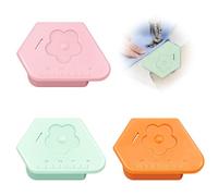 Wcawnlt Guide Couture Aimanté pour Machine à Coudre, Outil de Positionnement Magnétique avec Graduation, 3pcs Rose Vert Orange, Accessoire Précis pour Couture Droite et Créative