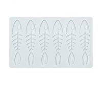 Wcawnlt Moule à Fondant en Silicone Arête de Poisson, Moule en Silicone Alimentaire 6 Empreintes pour Décoration De Gâteaux, Fondant, Chocolat Et Dressage De Plats Froids, 1 Pièce pour Pâtisserie