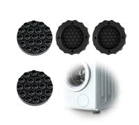 Wcawnlt Tapis Anti Vibration Machine à Laver, Patins Anti Vibration en Silicone, 4pcs, Noir, Stabilisateur, Antidérapant et Réduction du Bruit pour Lave-Linge et Sèche-Linge