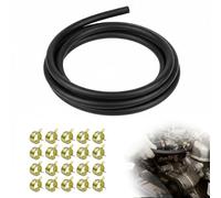 Wcawnlt Tuyau de Carburant Kit 5 mm 2,4 Mètres 3/16 Tuyau D'essence Kit avec 20 Colliers, Durite Essence Gasoil Carburant Tuyau Retour Injecteur Moto Débroussailleuse