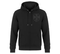 WCC ATX Cross Sweat à capuche zippé Noir/Gris 3XL homme