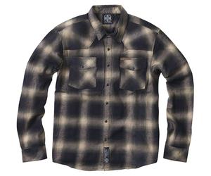 WCC Hors-la-loi Chemise en flanelle Olive/Noir S homme multicolore