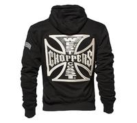 WCC West Coast Choppers Hoodie Cross Panel Zip Noir 3XL