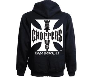 WCC West Coast Choppers Hoodie Iron Cross Light Cotton Noir