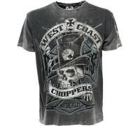 WCC West Coast Choppers T-Shirt Cash Only Grey L
