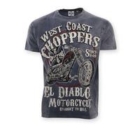 WCC West Coast Choppers T-Shirt El Diablo Blue S