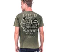 WCC West Coast Choppers T-shirt Hommes Loud Pipes Tee WCCTS132789GN XL