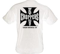 WCC West Coast Choppers T-Shirt Iron Cross blanc 3XL