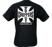 WCC West Coast Choppers T-Shirt Iron Cross Manches Courtes(XX-Large)