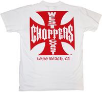 WCC West Coast Choppers T-shirt Iron Cross Red Logo White M