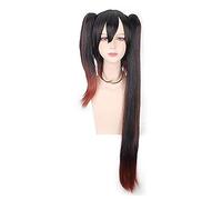 WCCNKK Anime Coser Wig Tokisaki Kurumi Cosplay Wig Résistant À La Chaleur Cheveux Synthétiques Brown Brown Cosplay Mixples Costume Costume Tokisaki Perruque, Cadeaux Décoratifs D'anime
