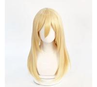 WCCNKK Anime Historia Reiss Cosplay Perruque, Femme Aux Longs Cheveux Blonds, Matériau Résistant Aux Hautes Températures, Convient pour Les Fêtes d'halloween, Cadeaux Anime