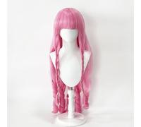 WCCNKK Anime Perona Cosplay Perruque, Longs Cheveux Roses Bouclés, Matériau Résistant Aux Hautes Températures, Convient pour Les Fêtes d'halloween Et Les Conventions D'anime, Anime Cadeau,A